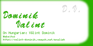dominik valint business card